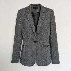 Banana Republic Grey Single Button Blazer XS Office Workwear Career Professional